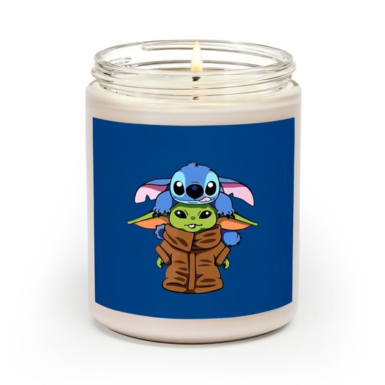 Discover Baby Yoda and Stitch Disney Scented Candles, Cute Baby Yoda&Stitch Disney Ears Scented Candles,Kids Disney Scented Candles
