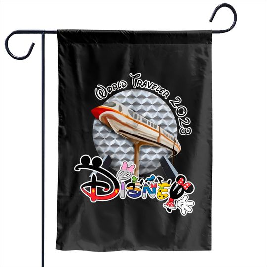 World Traveler 2023 Epcot family Garden Flags, World Traveler 2023 Disney Epcot Group Garden Flags