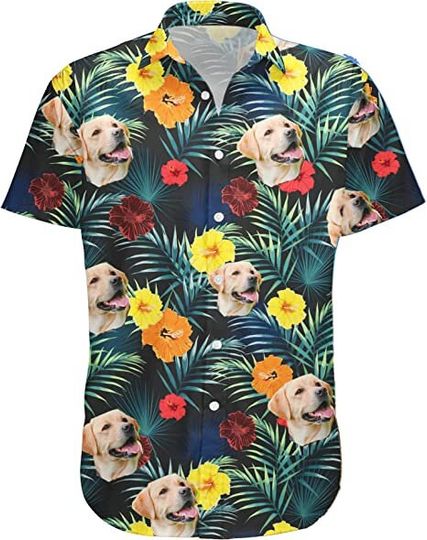 Hawaiian Shirt Custom with Faces, Personalized Hawaiian Shirt, Custom Pet Hawaiian Shirt