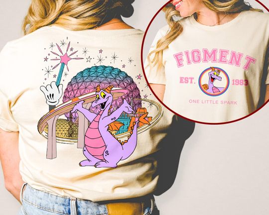 Disney Figment Two Sides Shirt, Epcot Figment Shirt, Figment One Little Spark Shirt