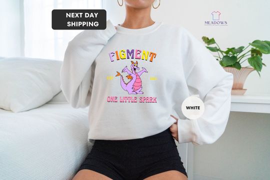 Retro Figment Sweatshirt, Figment Est 1983, One Little Spark, Journey Into Imagination, Disneyland Sweatshirt