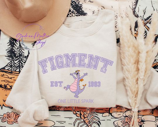Vintage Figment Sweatshirt, Figment est 1983 Sweatshirt, Disneyland Sweatshirt, Epcot Sweatshirt
