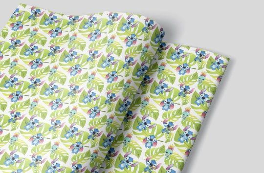 Discover Stitch Wrapping Paper Sheets - Disney Lilo and Stitch Birthday Party Gift Wrap Christmas Gift