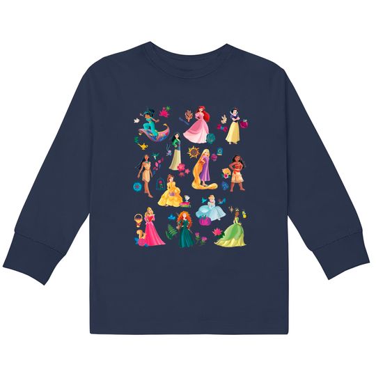 Disney Princess Magical Print Kids Long Sleeve T-Kids Long Sleeve Kids Long Sleeve T-Kids Long Sleeve T-Shirts