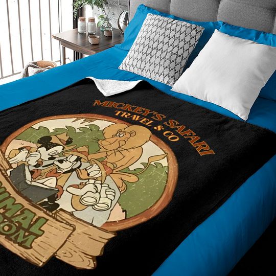 Retro Disney Animal Kingdom Baby Blankets, Disney Family Vacation Baby Blankets,Vintage Disney Safari