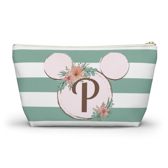 Initial Disney Accessory Pouch, Disney Cosmetic Bag, Minnie Bag, Disney Travel