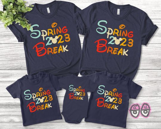Disney Spring Break 2023 Shirt, Disney Family Spring Trip Tshirt, Retro Mickey and Friends Spring Break Squad Tee