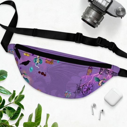 Dark Fairy Fanny Pack, Sleeping Beauty Inspired Park Bag, Travel Disney Bag