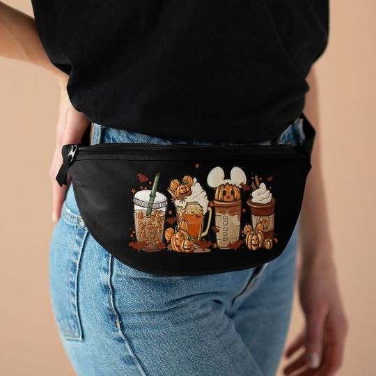 Cute Disney Fanny Pack, Halloween Pumpkin Disney Waist Bag, Fall Disney Bag