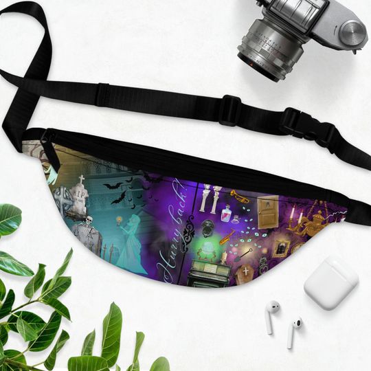 Haunted Mansion Belt Bag Fanny Pack, Disney Halloween Inspired Purse, Travel Disney Bag