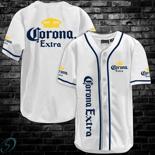 Basic Corona Extra Baseball Jersey, Corona Beer Jersey Shirt