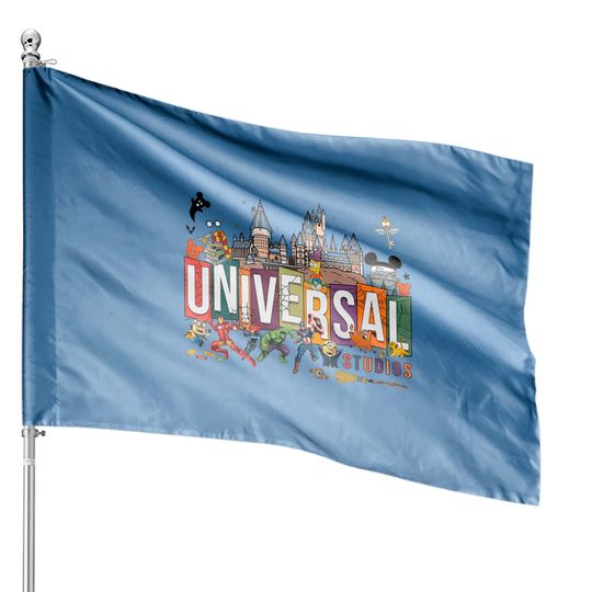 Universal Studio Trip House Flags, Universal Studios House Flags, Disney Trip House Flags, Universal Studios Group House Flags