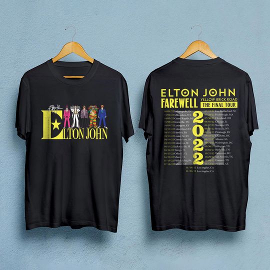 Elton John Farewell Tour 2022 Double Sided T-shirt