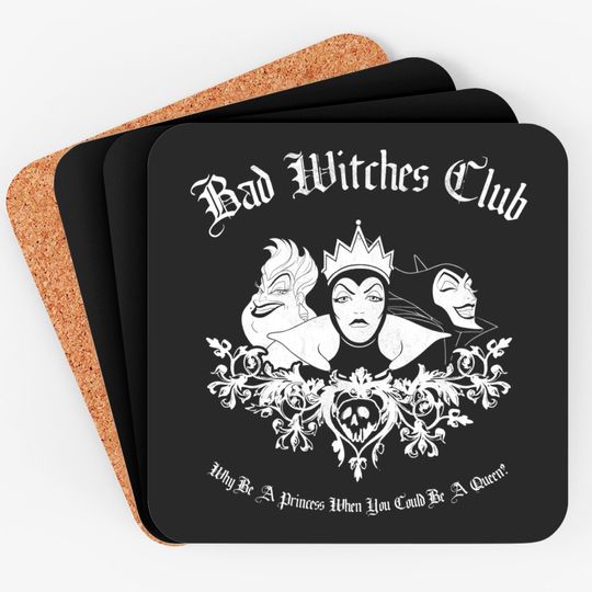 Bad Witches Club Group Coasters / Ursula Maleficent Evil Queen / Disney Villains