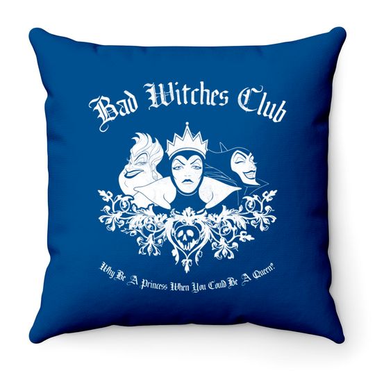 Bad Witches Club Group Throw Pillows / Ursula Maleficent Evil Queen / Disney Villains