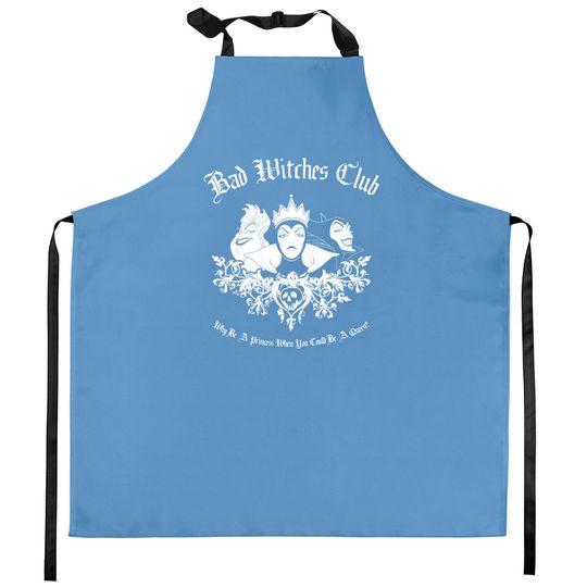 Bad Witches Club Group Kitchen Aprons / Ursula Maleficent Evil Queen / Disney Villains