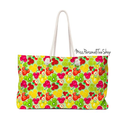 Mickey Fruit Weekender Bag - Disney inspired, Beach Bag