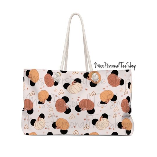Mickey Pumpkin Retro Fall - Weekender Bag - Disney World Travel Bag