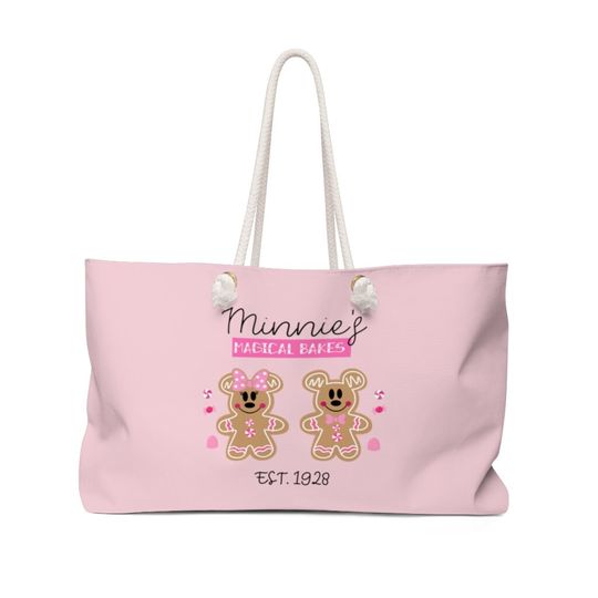 Minnie's Magical Bakes Weekender Bag / Disney Christmas Bag / Mickey Gingerbread / Christmas Tote bag