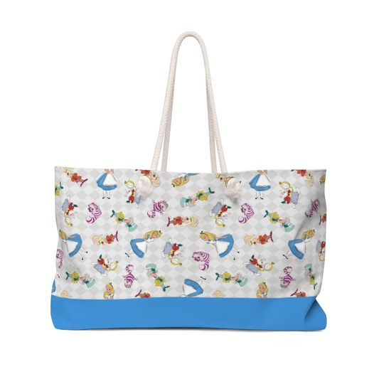 Disney Alice in Wonderland Weekender Bag, Disney Vacation Bag, Mad Hatter Bag
