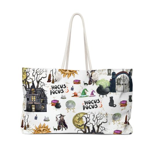 Hocus Pocus Weekender Bag, Travel Disney Overnight Bag, Sanderson Sisters Suitcase