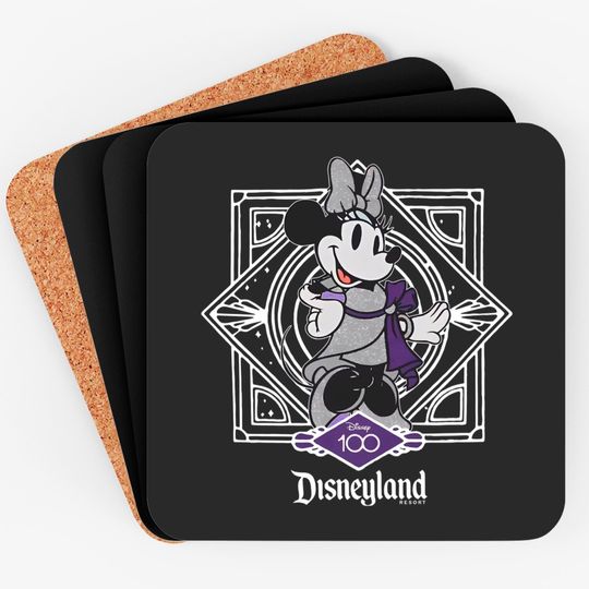 Cute Minnie Mouse Disney 100 Coasters, Disneyland 2023 Trip 100th Anniversary