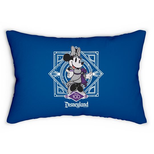 Cute Minnie Mouse Disney 100 Lumbar Pillows, Disneyland 2023 Trip 100th Anniversary