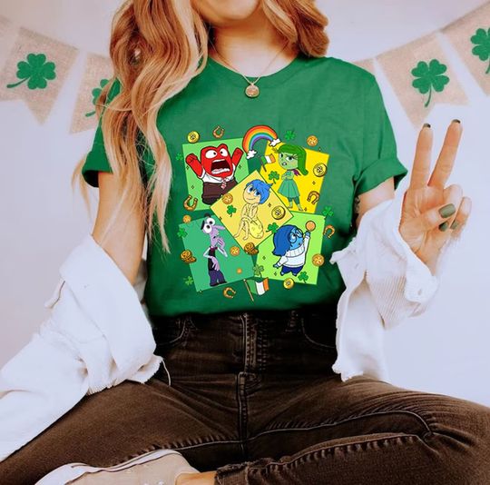 Inside Out St Patrick's Day Shirt, Disney Shamrock Shirt