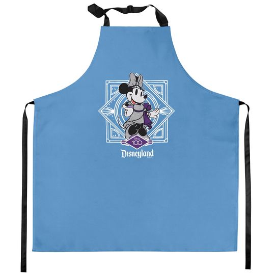 Cute Minnie Mouse Disney 100 Kitchen Aprons, Disneyland 2023 Trip 100th Anniversary