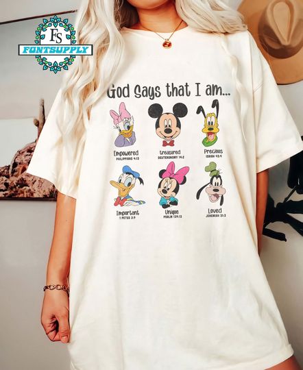 God Says I Am Mickey Shirt, Mickey And Friends Shirt, Disney Shirt