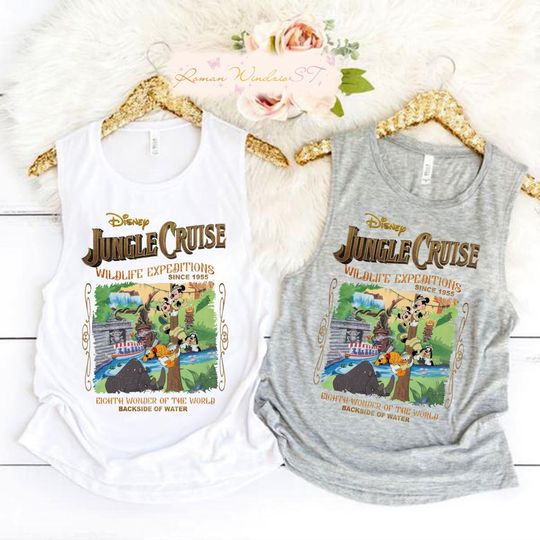 Vintage Disney Jungle Cruise Ride Tank, Disney Ride Tank, Animal Kingdom Tank