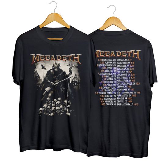 MegaDeth T Shirt Killing Road 2022 Tour Double Sided Metal Band 2022 T-Shirt