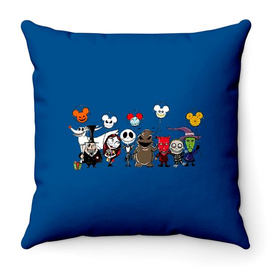 Nightmare before christmas Throw Pillows, Jack and Sally Throw Pillows, Disney Halloween Throw Pillows