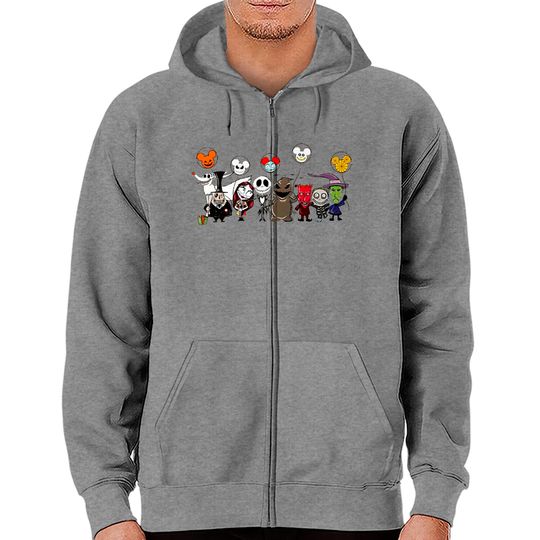 Discover Nightmare before christmas Zip Hoodies, Jack and Sally Zip Hoodies, Disney Halloween Zip Hoodies