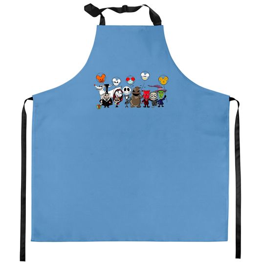 Nightmare before christmas Kitchen Aprons, Jack and Sally Kitchen Aprons, Disney Halloween Kitchen Aprons