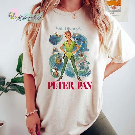 Retro 90s Peter Pan Comfort Color Shirt, Neverland Shirt