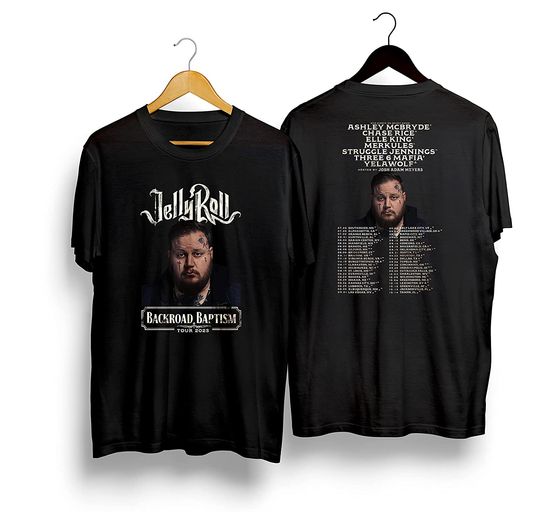 Jelly Roll Backroad Baptism Concert Tour 2023 Shirt, Jelly Roll Back Road Baptism 2023 T-Shirt
