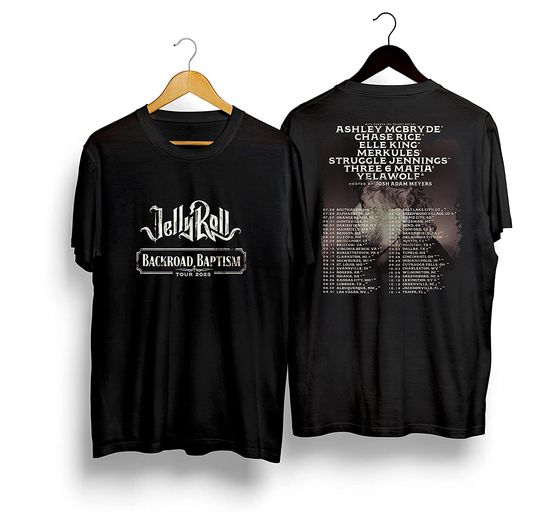 Jelly Roll Backroad Baptism Concert Tour 2023 Shirt, Jelly Roll Back Road Baptism 2023 T-Shirt