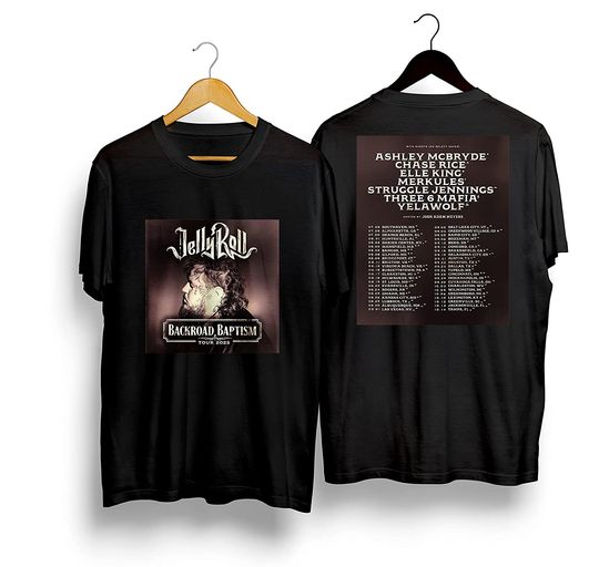 Jelly Roll Backroad Baptism Concert Tour 2023 Shirt, Jelly Roll Back Road Baptism 2023 T-Shirt