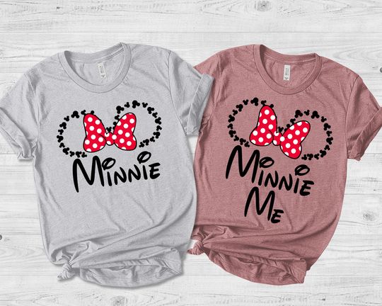 Minnie or Minnie Me Matching Shirt,Disney Family Vacation,Mommy and Me