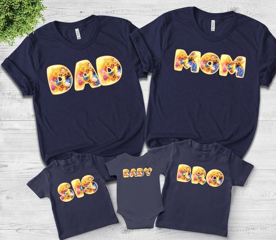 Winnie The Pooh Family Shirts, Mom And Dad Shirt, Disney Family Shirt