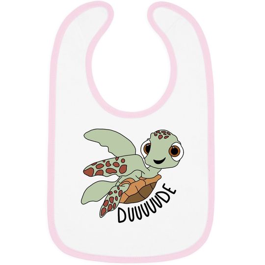 Cute Duuuude Bibs, Cute Squirt Turtle Bibs, Finding Nemo, Disney Matching Bibs