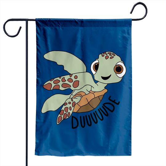 Cute Duuuude Garden Flags, Cute Squirt Turtle Garden Flags, Finding Nemo, Disney Matching Garden Flags