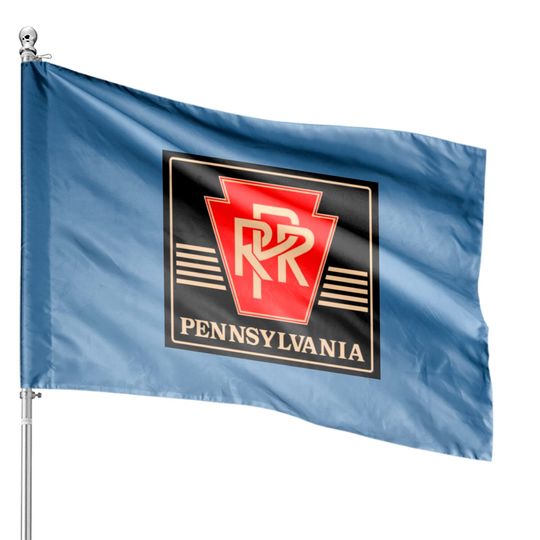 Pennsylvania Railroad Logo Black & Gold House Flags