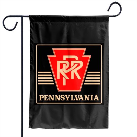 Pennsylvania Railroad Logo Black & Gold Garden Flags