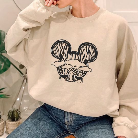 Animal Kingdom Safari Sweatshirt, Disney Mickey Safari Mode Sweatshirt