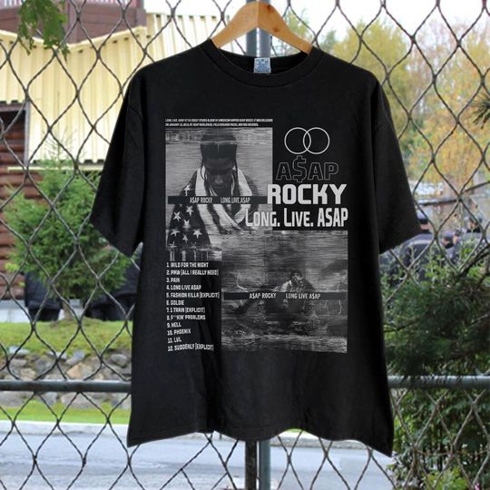 Vintage Bootleg Inspired Asap Rocky Long. Live. ASAP, Graphic Unisex Album List Shirt