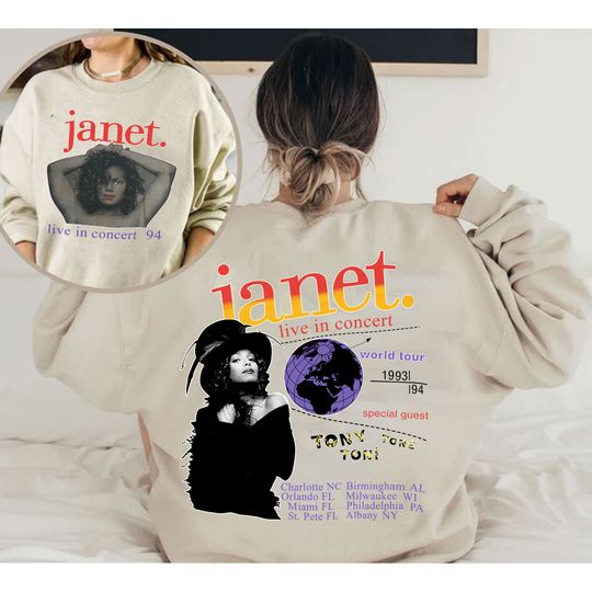 Janet Jackson Tour 1994 Merch, Janet Jackson Vintage Shirt