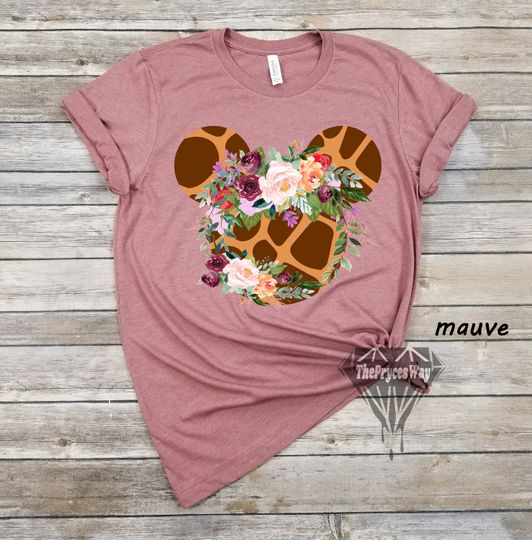 Giraffe Minnie Mouse Floral Shirt,Disney Christmas