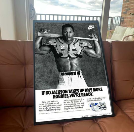 Bo Jackson Black and White Poster